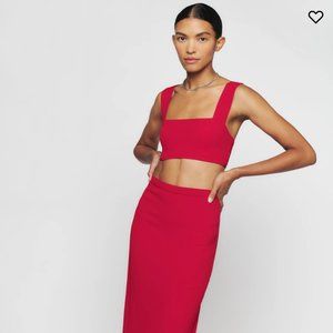 NEW!! Reformation Azella Two Piece Set in Cherry- NWT, size 6